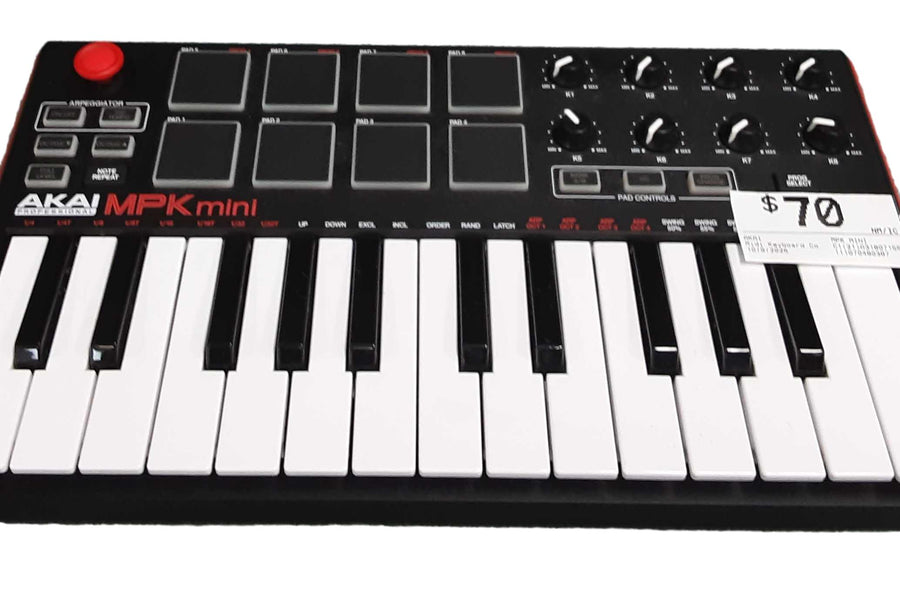 Akai Mpk Mini Red Midi Keyboard Controller