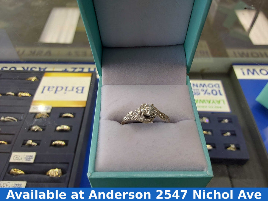 Ring - Engagement Set - White Gold 10k (.417) 3.3 grams Size 7