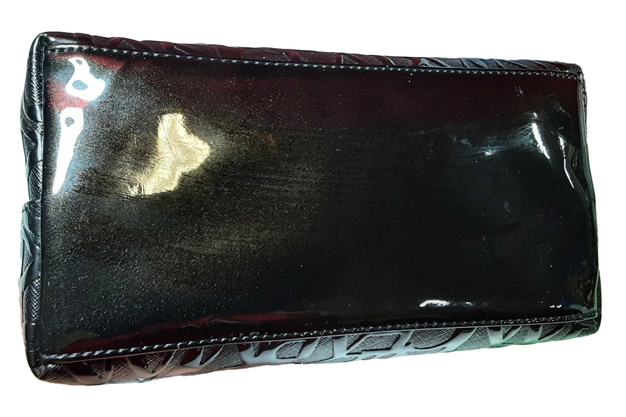 Armani Exchange Armani Exchange Glossy Black Patent Tote Bag Black Purse / Handbag