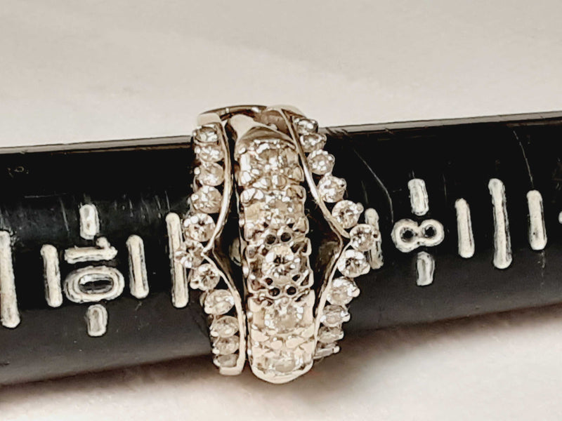 14k W Gold 9.6g Wedding Set Diamond Ring