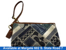 Coach Denim Patchwork Pouch Black Purse / Handbag