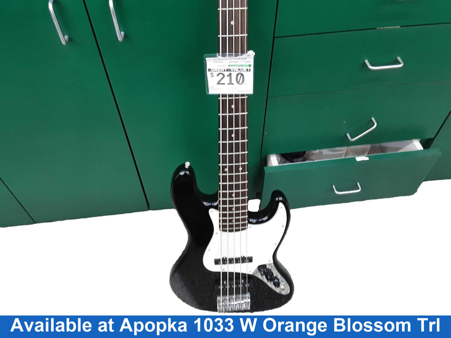 Fender Squier Jbass Black Electric Bass Guitar