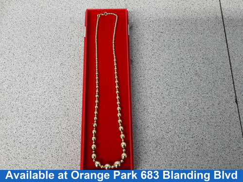 Bead Chain - Yellow Gold 10k (.417) 2.2 grams 16 inch