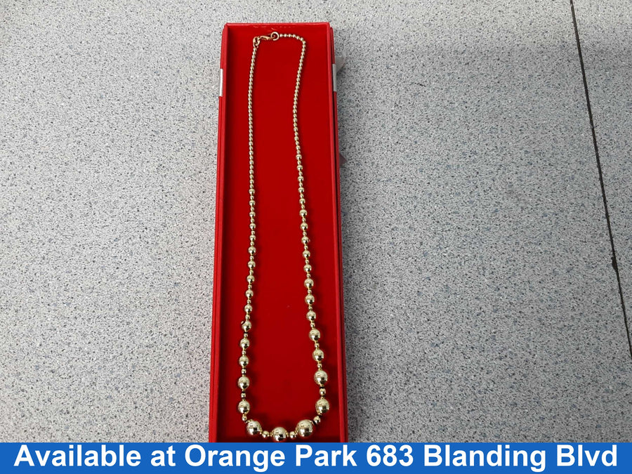 Bead Chain - Yellow Gold 10k (.417) 2.2 grams 16 inch