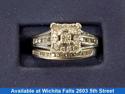 Ring - Engagement Set - White Gold 10k (.417) 5.5 grams Size 7.5