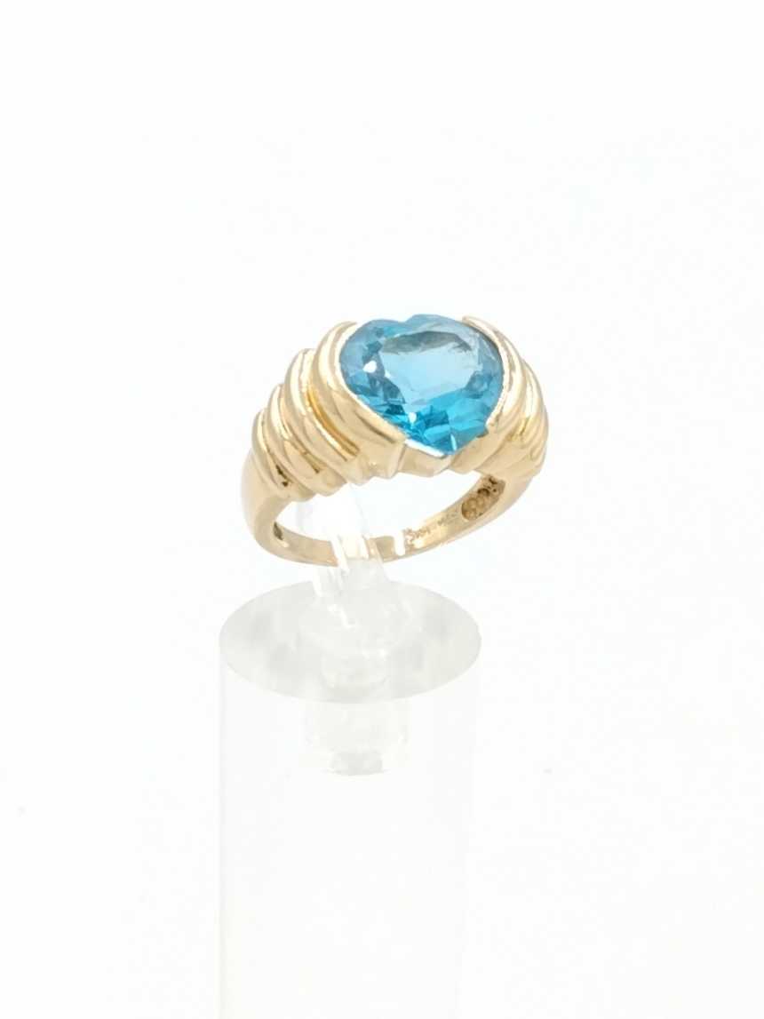 Women's Ring - Solitaire - Yellow Gold 14k (.585) 6.3 grams Size 7