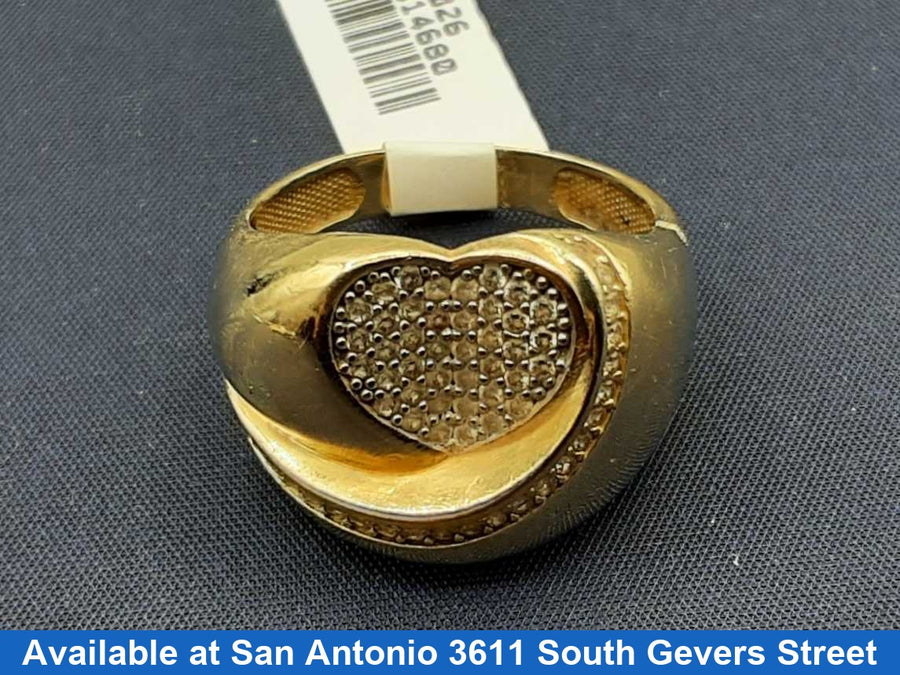 Women's Ring - Yellow Gold 10k (.417) 4.5 grams Size 20