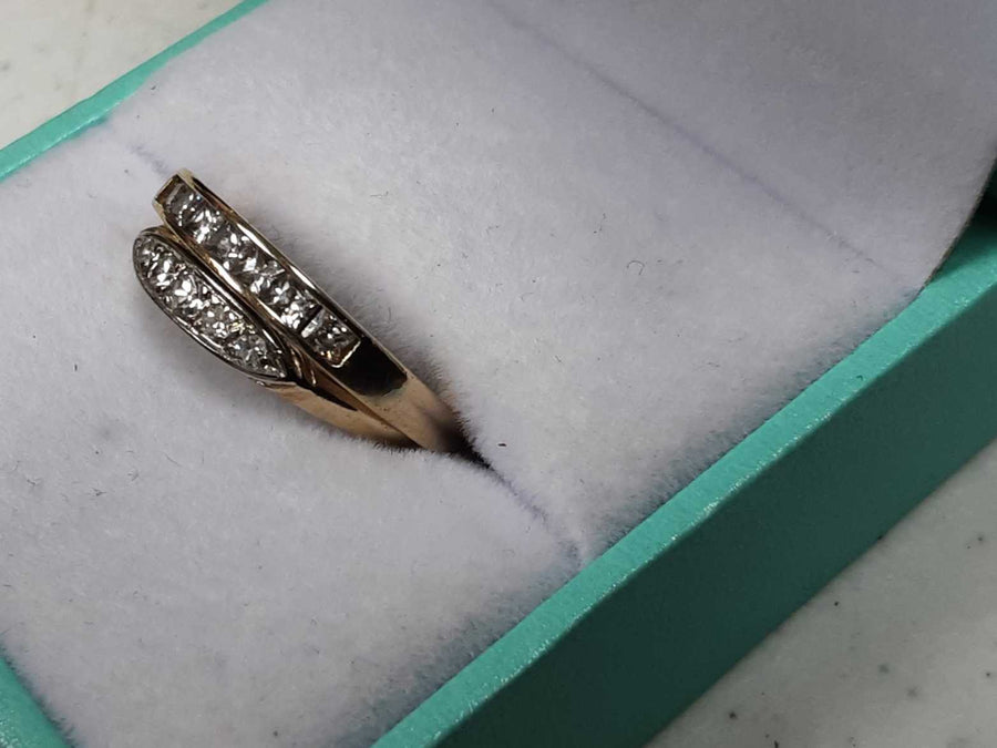 Ring - Wedding Set - Yellow Gold 14k (.585) 3.3 grams Size 6