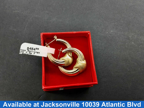 Hoop Earrings - Yellow Gold 14k (.585) 3.2 grams