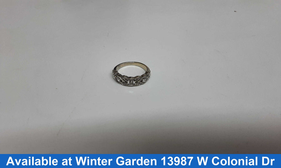 Women's Ring - Anniversary - White Gold 14k (.585) 4.6 grams Size 9