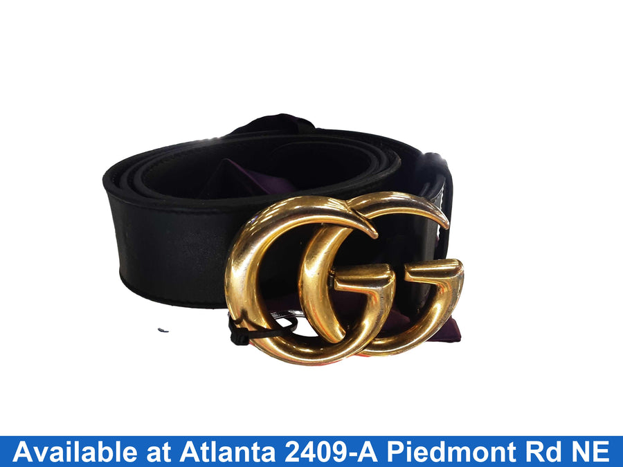 Gucci 400593 493075 Black Belt / Buckle
