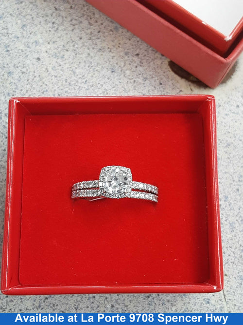 Ring - Engagement Set - White Gold 14k (.585) 4.9 grams Size 8