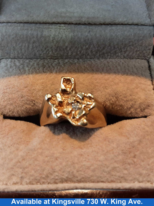 Men's Ring - Yellow Gold 14k (.585) 5.6 grams Size 5.5