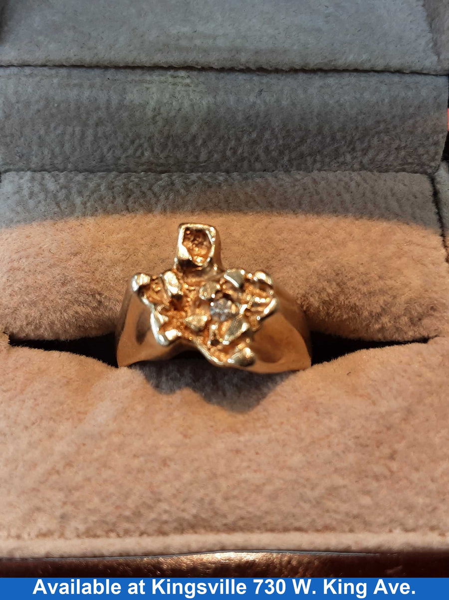 Men's Ring - Yellow Gold 14k (.585) 5.6 grams Size 5.5