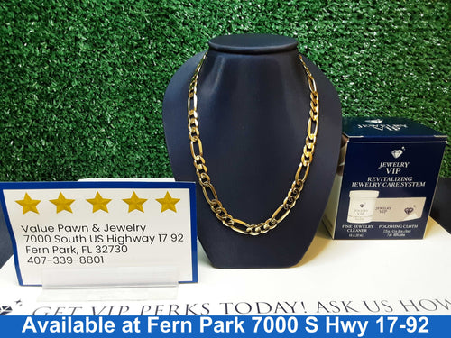 Figaro Chain - Yellow Gold 10k (.417) 28.6 grams 24 inch