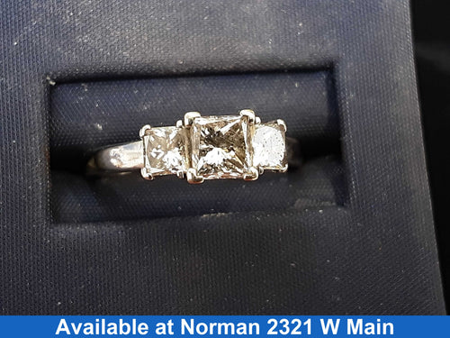 Ring - Engagement Set - White Gold 14k (.585) 3.4 grams Size 7