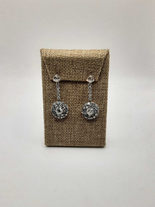 Earrings - White Gold 18k (.750) 9.2 grams