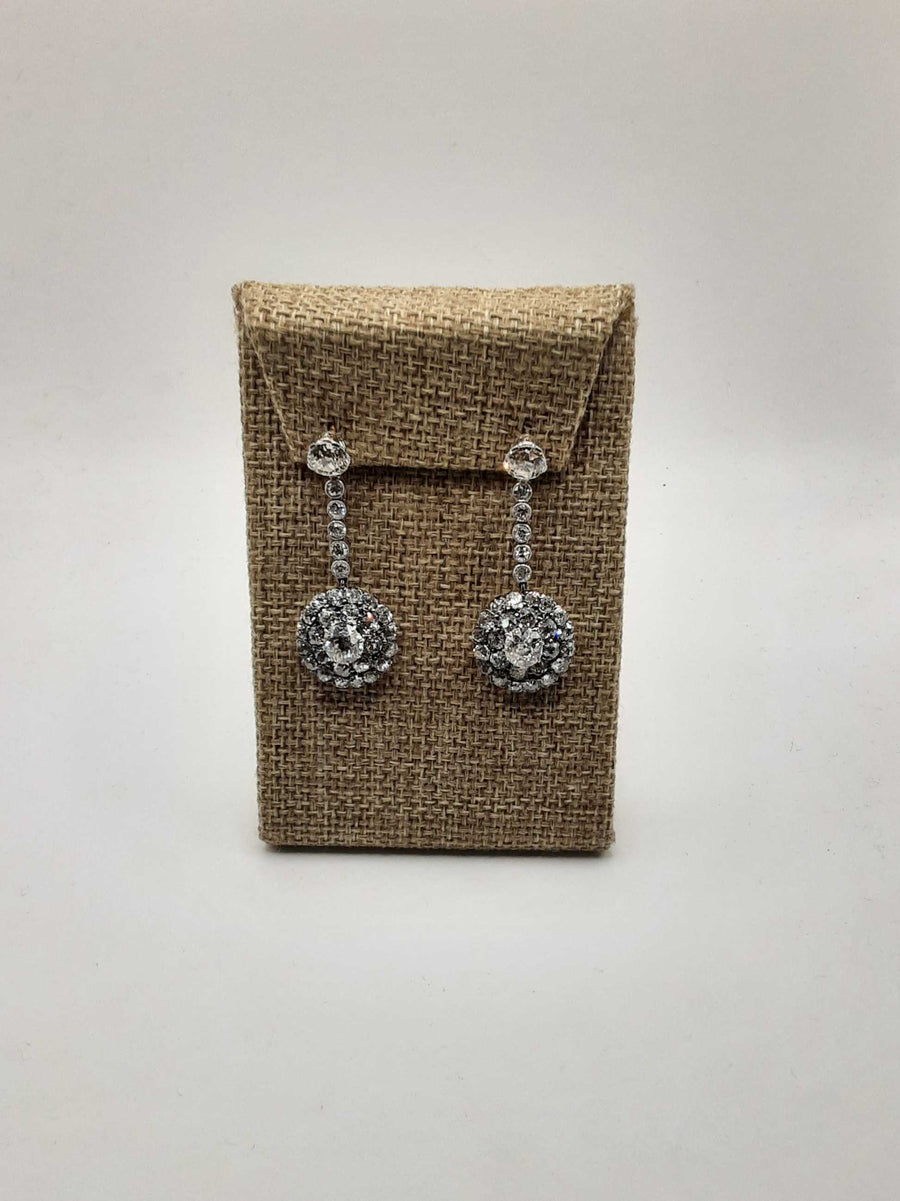 Earrings - White Gold 18k (.750) 9.2 grams