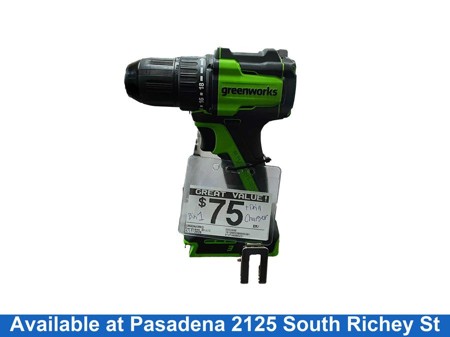 Greenworks Ddg3400 Green Cordless Standard Drill