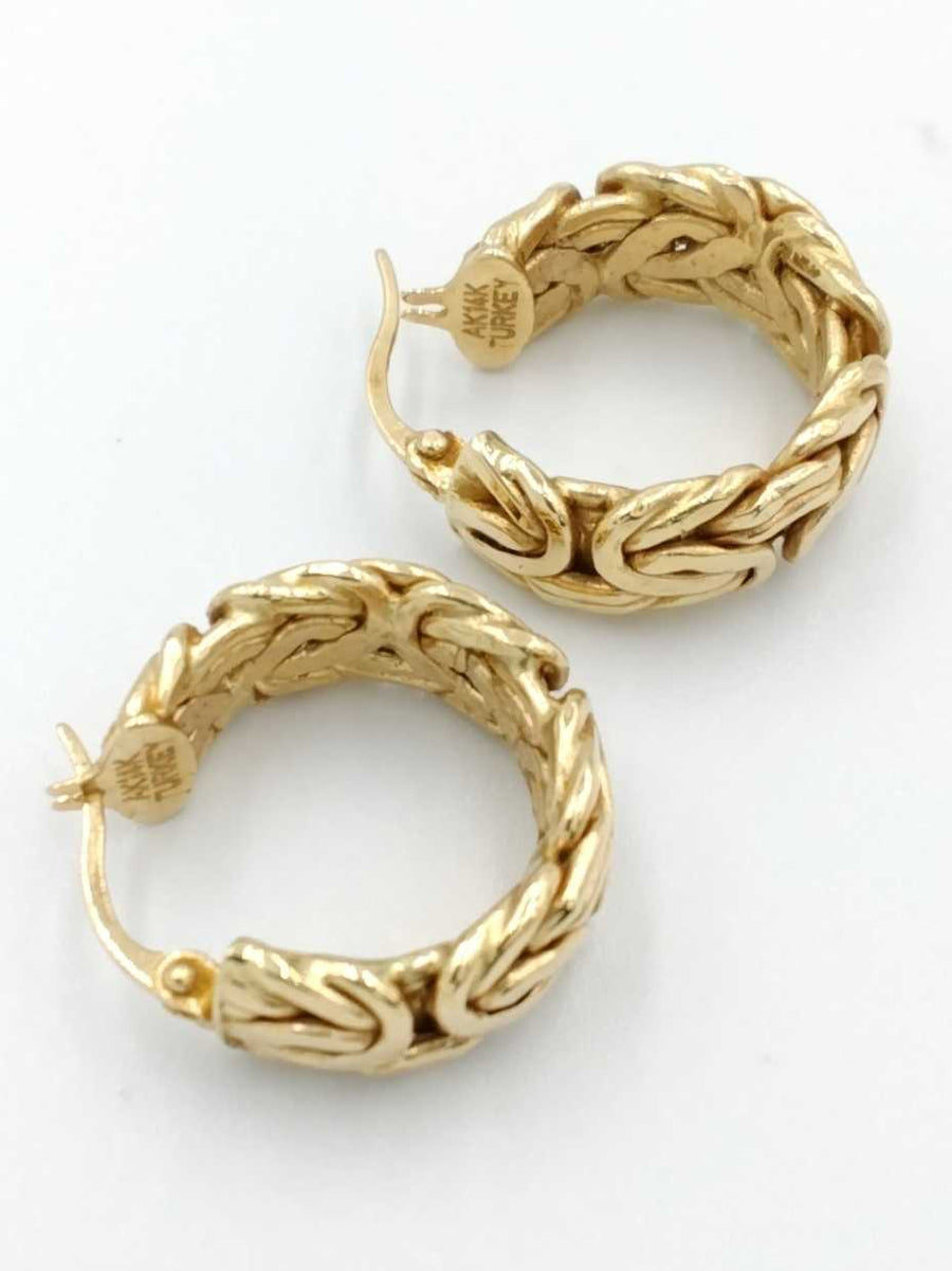 Hoop Earrings - Yellow Gold 10k (.417) 3.6 grams