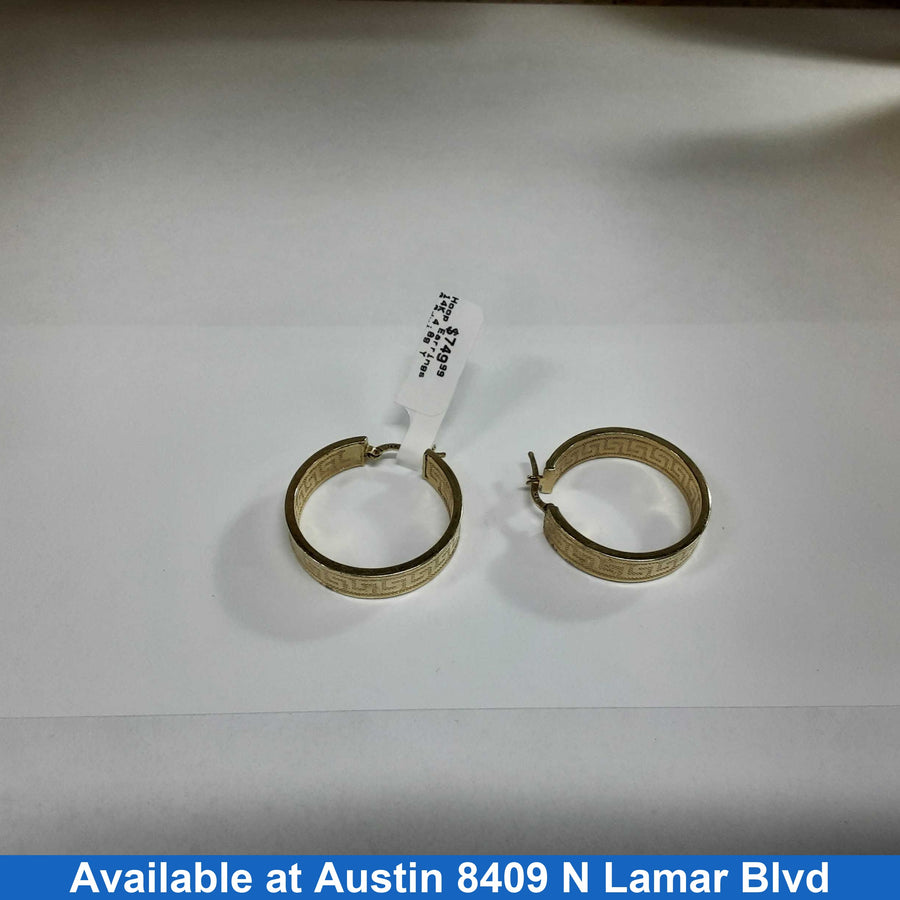 Hoop Earrings - Yellow Gold 14k (.585) 4.8 grams