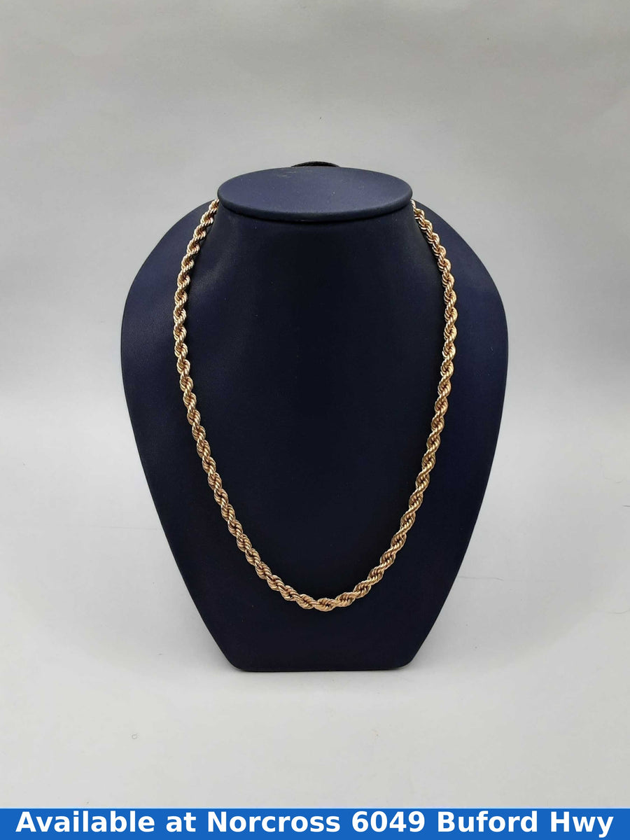 10kt Twisted Rope Chain