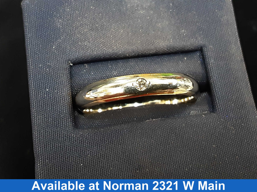 Ring - Wedding Band - White Gold 14k (.585) 3.2 grams Size 10.5