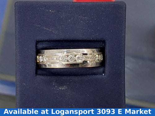 Ring - Wedding Band - White Gold 10k (.417) 6 Grams Size 12