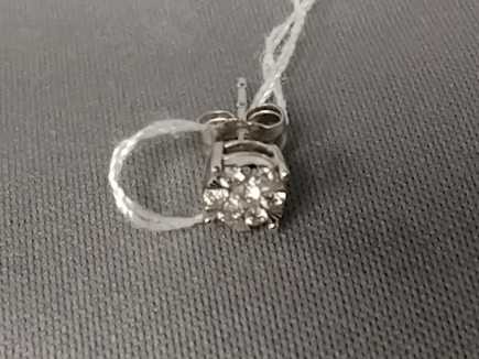 Earrings - White Gold 10k (.417) 0.5 grams