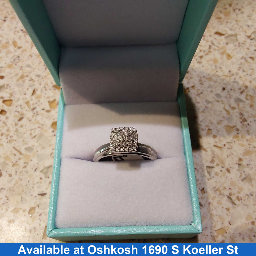 Ring - Wedding Set - White Gold 10k (.417) 3.1 grams Size 7
