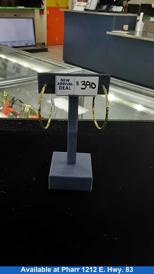Hoop Earrings - Yellow Gold 10k (.417) 3.9 grams