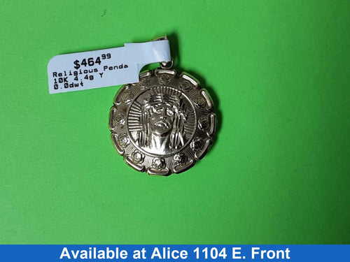 Religious Pendant - Yellow Gold 10k (.417) 4.4 grams