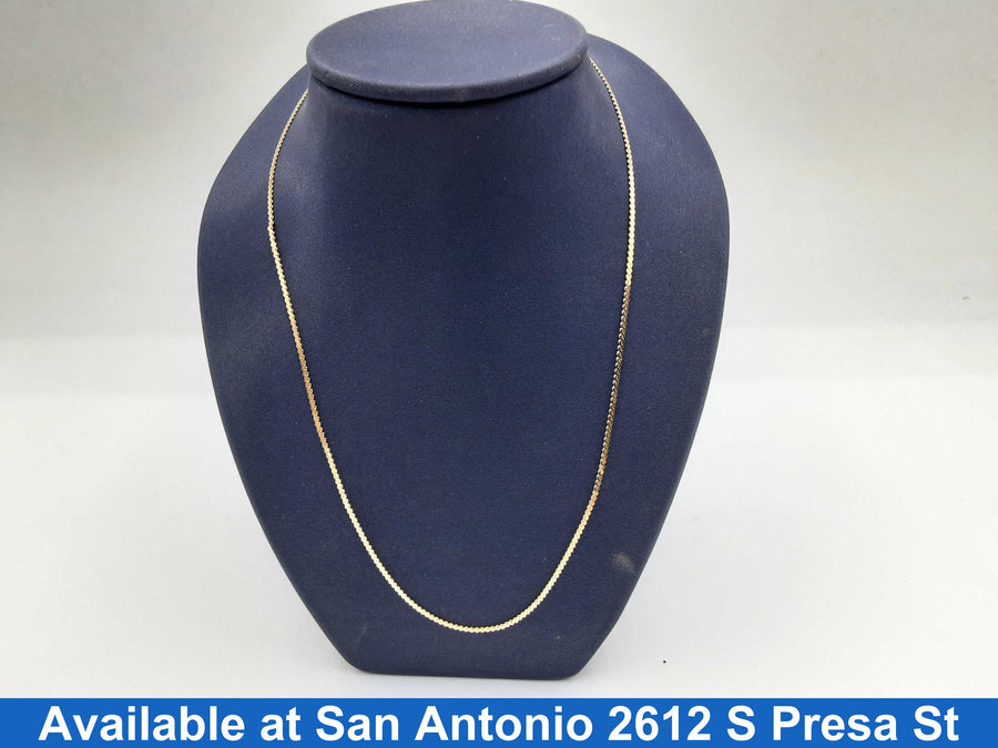 Serpentine Chain - Yellow Gold 14k (.585) 2.1 grams 14 inch