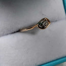 Women's Ring - Solitaire - Yellow Gold 14k (.585) 1 grams Size 4.5