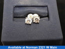 Double Stud Earring - White Gold 14k (.585) 0.9 grams