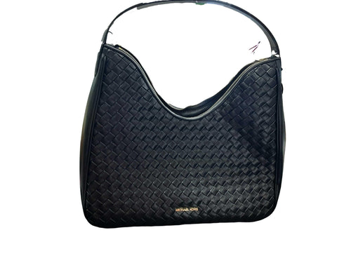 Michael Kors Nayla Medium Hobo Woven Black Purse / Handbag