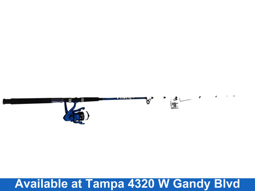 Shakespeare Tgra50 Blue Fishing Rod & Reel Combo