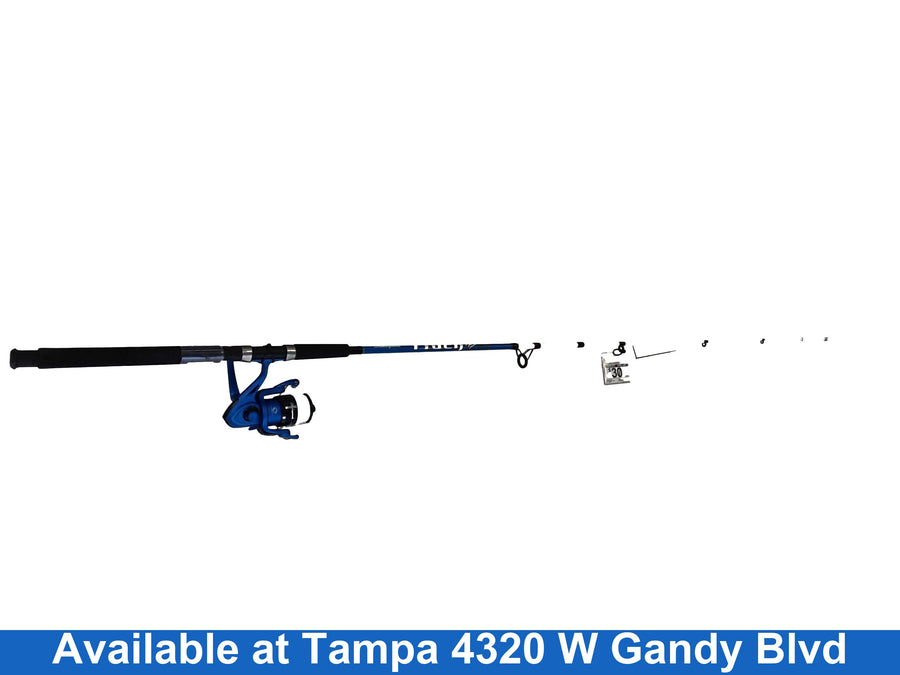 Shakespeare Tgra50 Blue Fishing Rod & Reel Combo