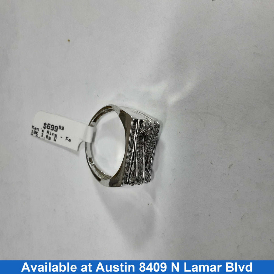 Men's Ring - White Gold 10k (.417) 3.8 grams Size 11