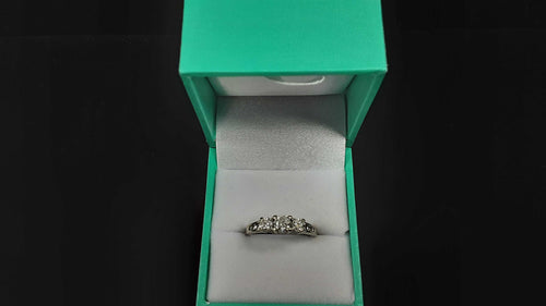 Women's Ring - Anniversary - White Gold 14k (.585) 3.4 grams Size 7.5