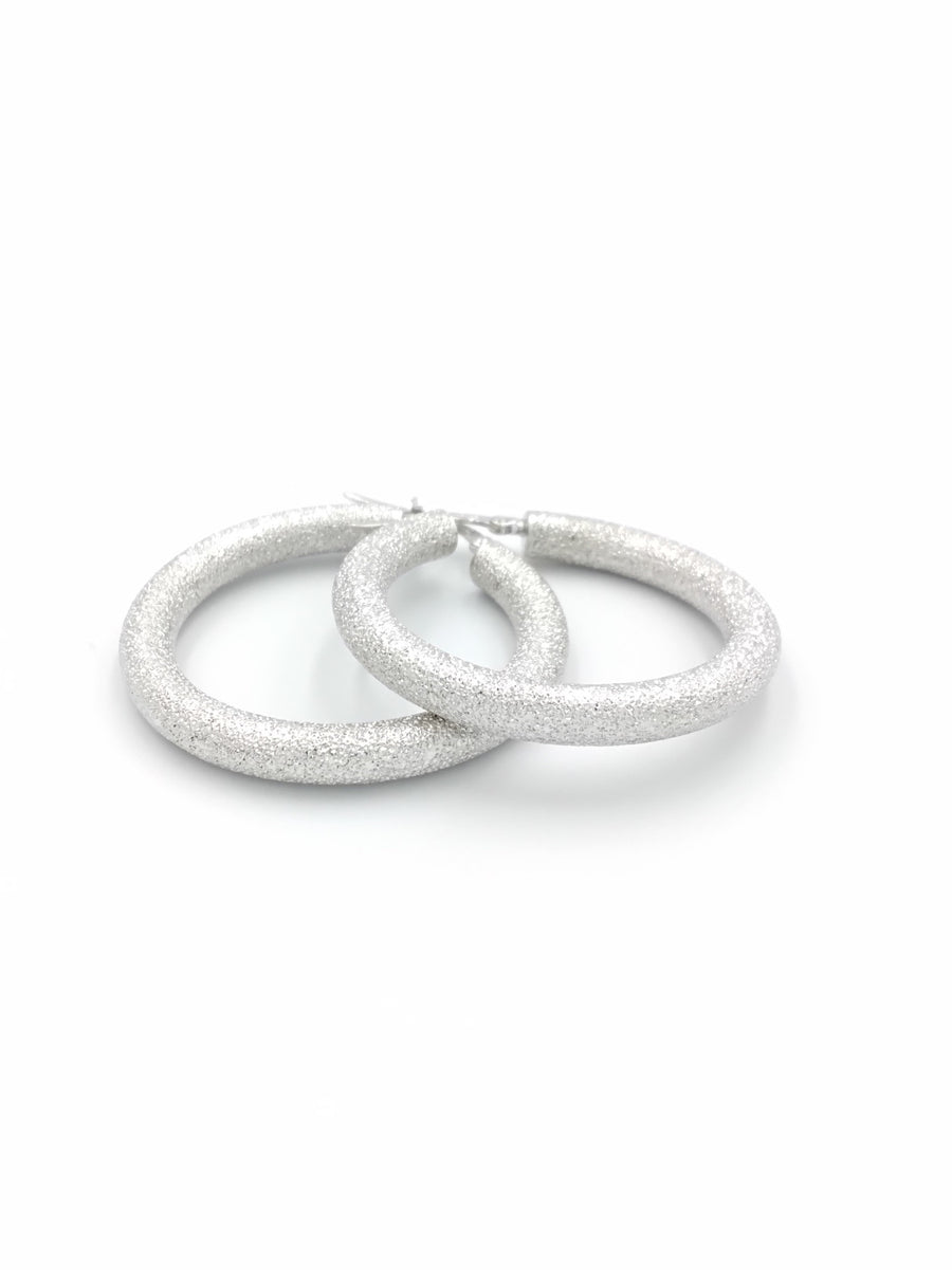 Bangle Earrings - White Gold 14k (.585) 6 grams