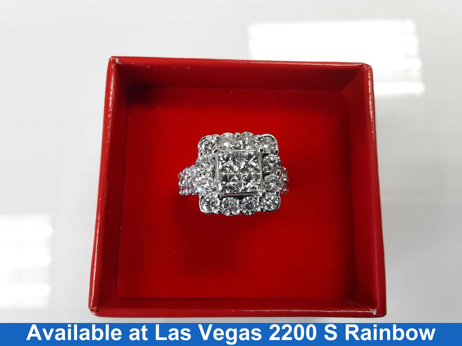 Ring - Engagement Set - White Gold 14k (.585) 7.9 grams Size 8