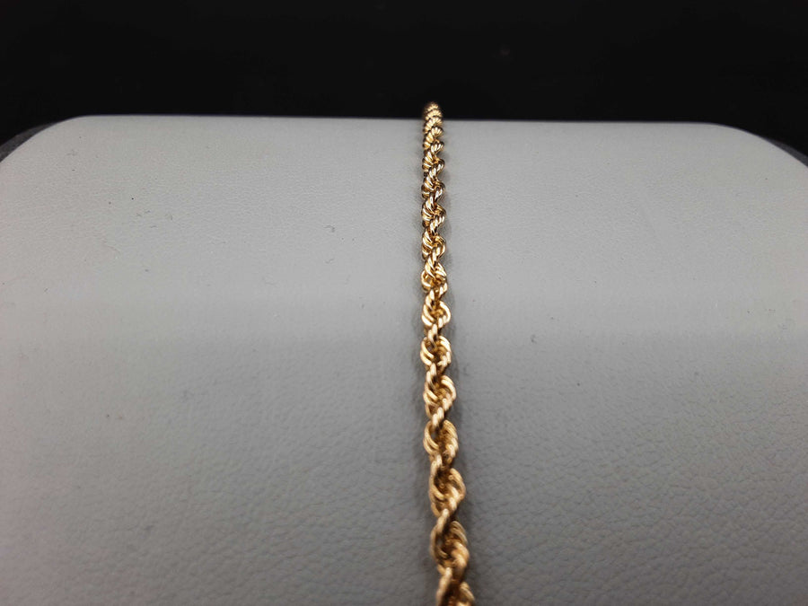 Rope Bracelet - Yellow Gold 10k (.417) 3.8 grams 8 inch