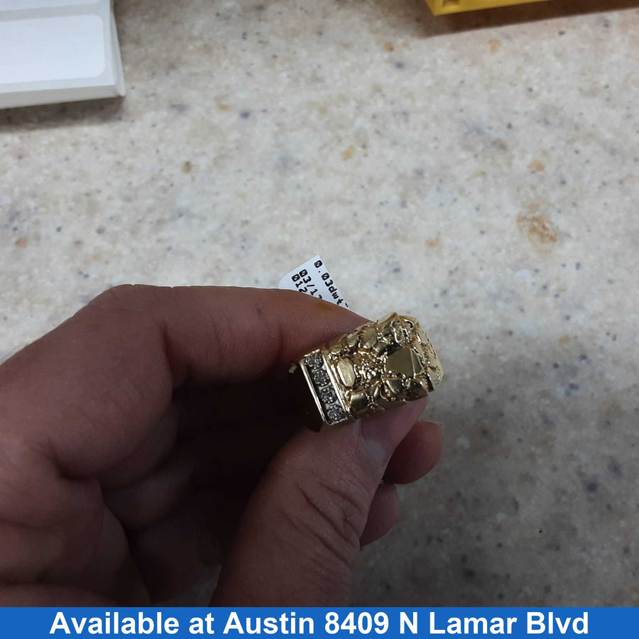 Men's Ring - Yellow Gold 10k (.417) 6.4 grams Size 13.5