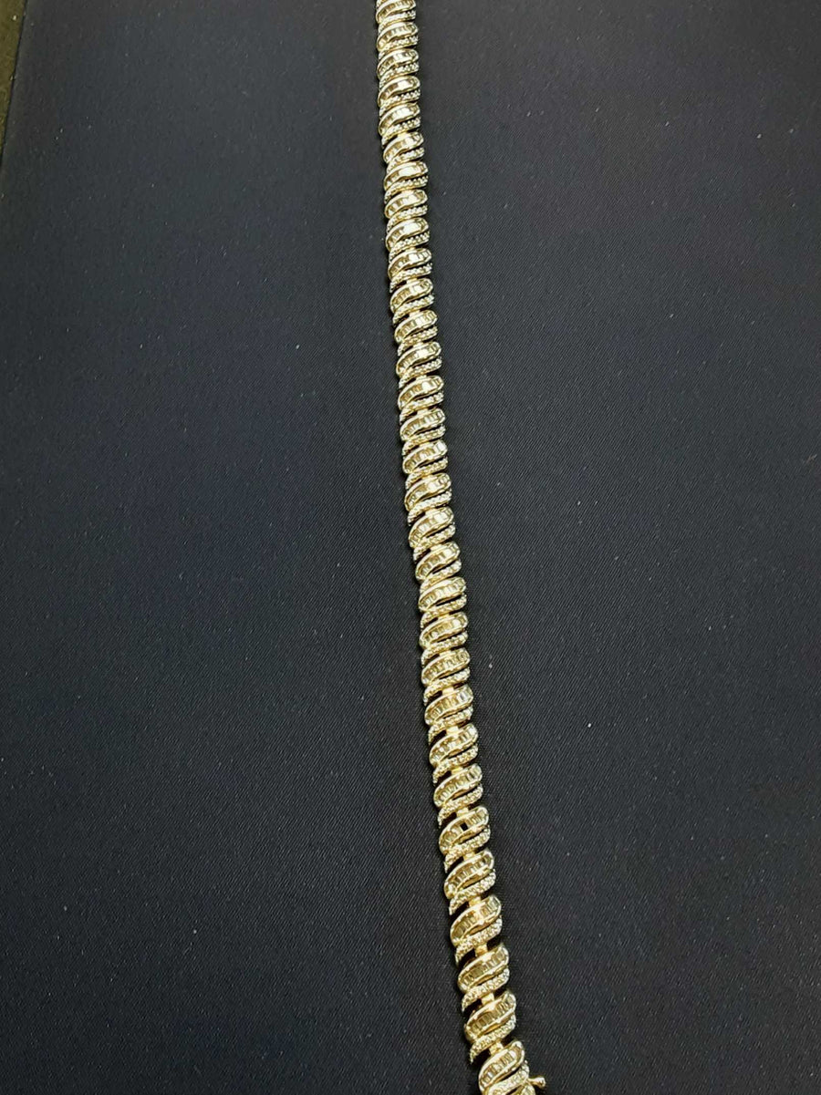 Tennis Bracelet - Yellow Gold 10k (.417) 12.1 grams 8 inch