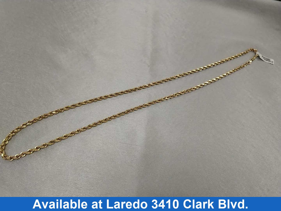 Rope Chain - Yellow Gold 10k (.417) 29.6 grams 26 inch