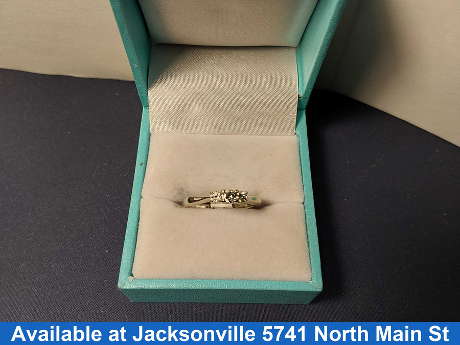 Ring - Wedding Set - White Gold 14k (.585) 2.7 grams Size 5.5