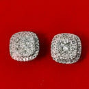Double Stud Earring - White Gold 10k (.417) 3.6 grams