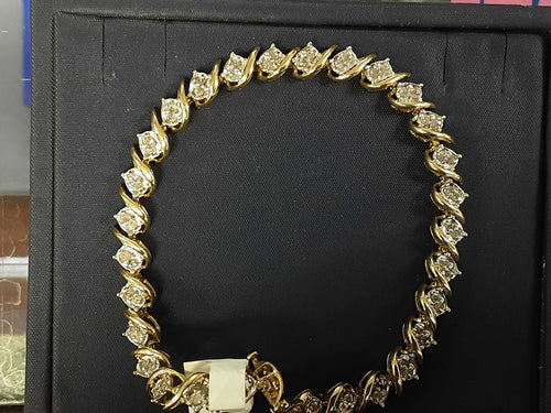 Tennis Bracelet - Yellow Gold 10k (.417) 8.5 grams 7 inch