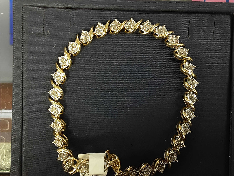 Tennis Bracelet - Yellow Gold 10k (.417) 8.5 grams 7 inch